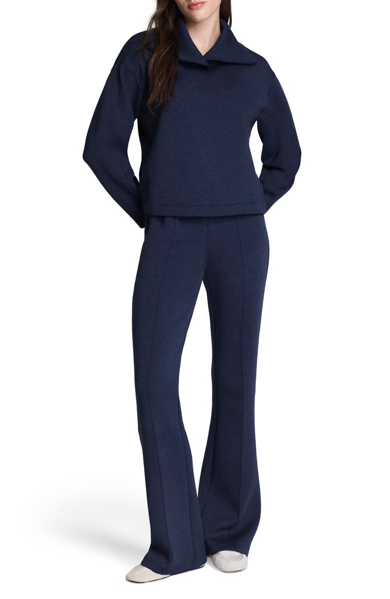 SPANX<sup>®</sup> Brushed AirEssentials<sup>®</sup> Flare Leg Pants, Alternate, color, Heather Timeless Navy