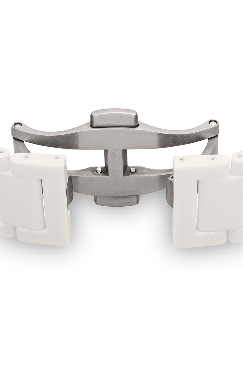 RADO True Square Open Heart Automatic Bracelet Watch, 38mm, Alternate, color, White