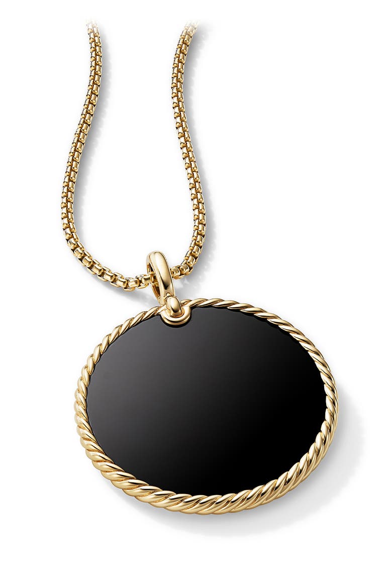 Elements Reversible Disc Pendant, Alternate, color, BLACK ONYX/ YELLOW GOLD