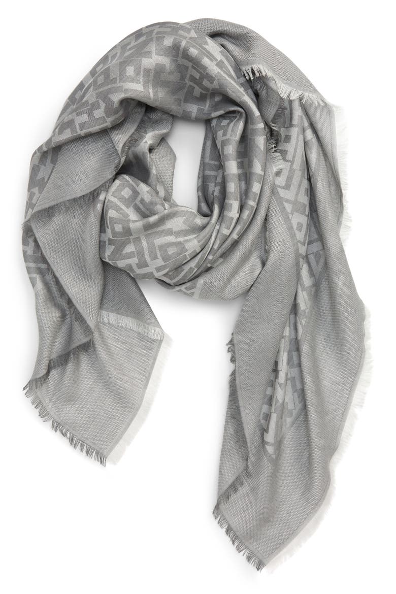 Le Pliage LGP Logo Square Scarf, Alternate, color, GREY