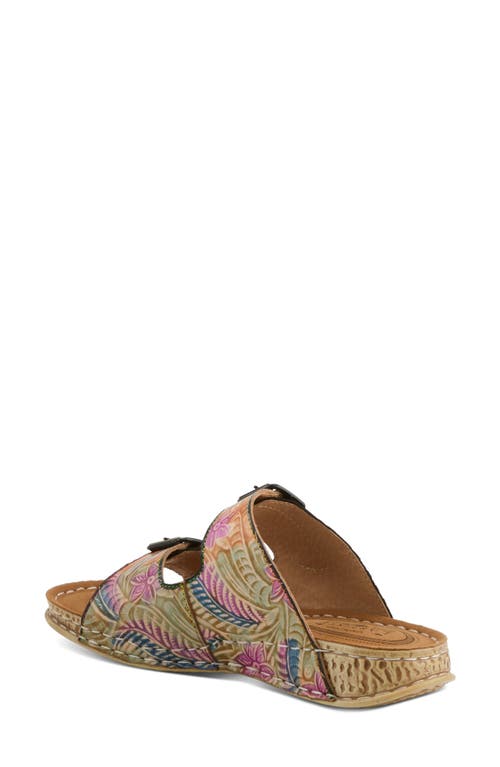 L'artiste By Spring Step Sunjai Slide Sandal In Tan Multi