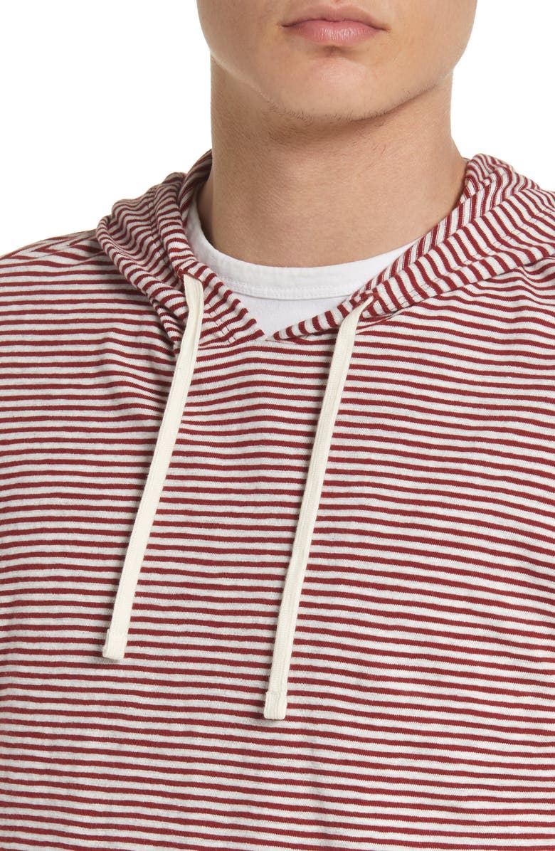 Vince Slub Stripe Cotton Hoodie, Alternate, color, 