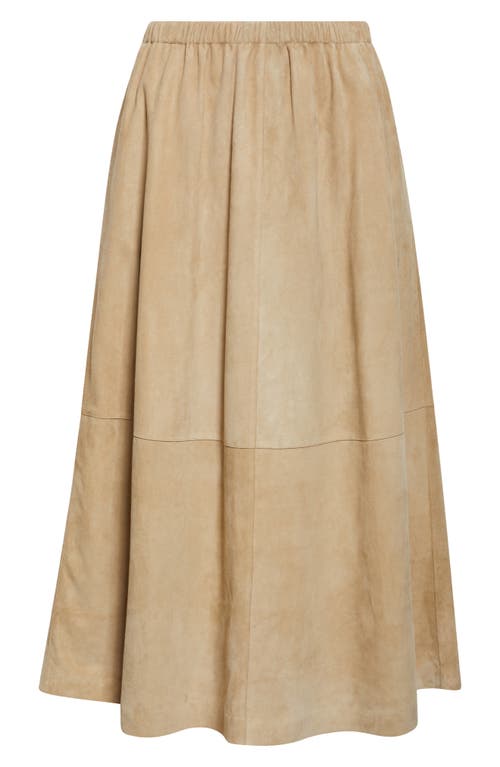 Lafayette 148 New York Paperfine Suede A-line Midi Skirt