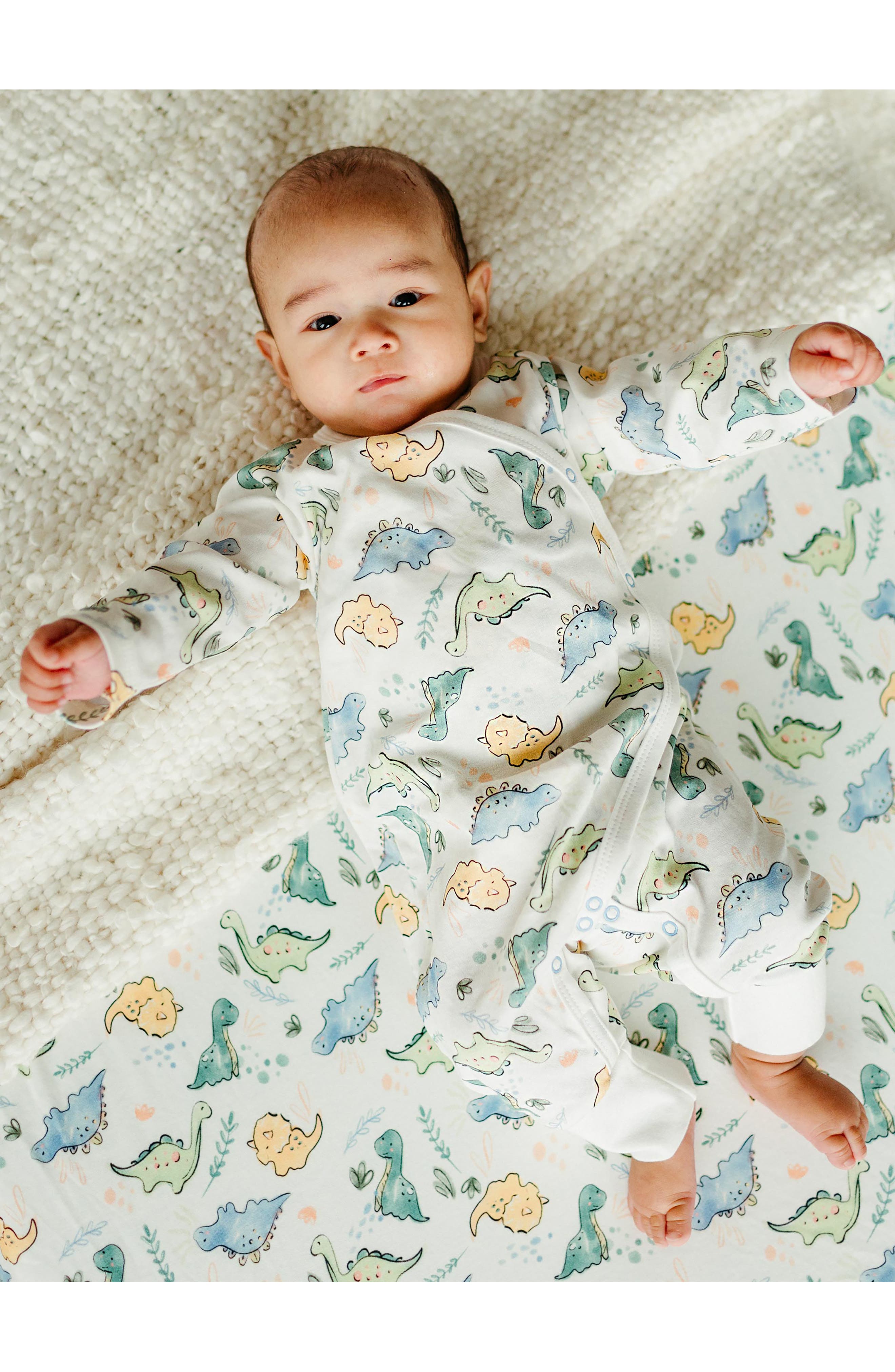 Under the Nile Dino Organic Cotton One-Piece Pajamas & Toy Set | Nordstrom
