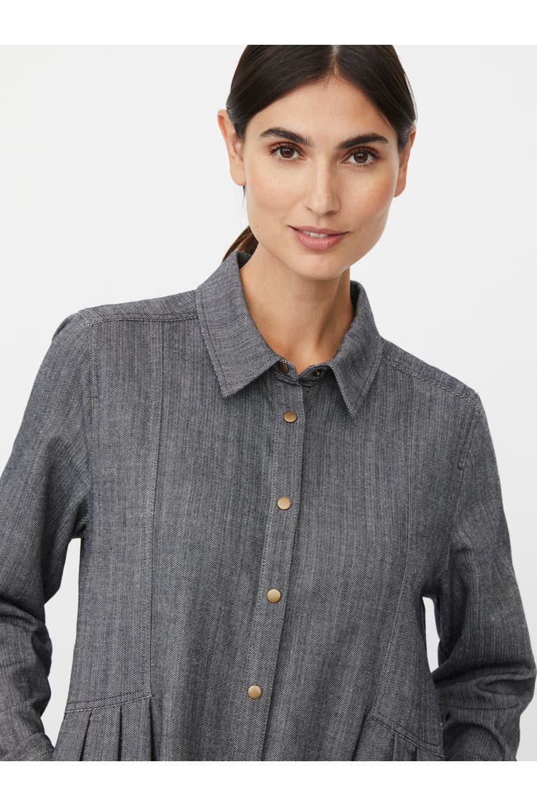 Noveline Long Sleeve Shirt Dress, Alternate, color, Dark Denim