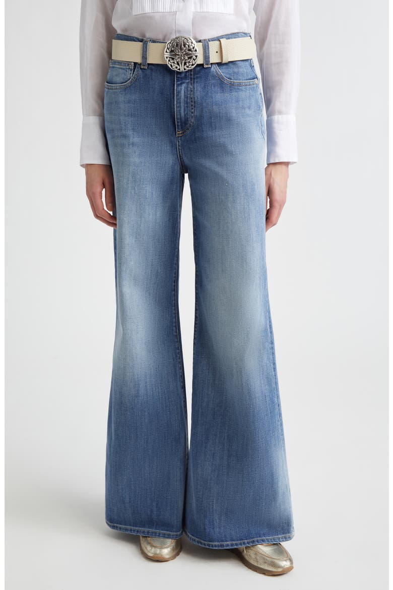 Ankle Flare Leg Jeans, Main, color, BLUE