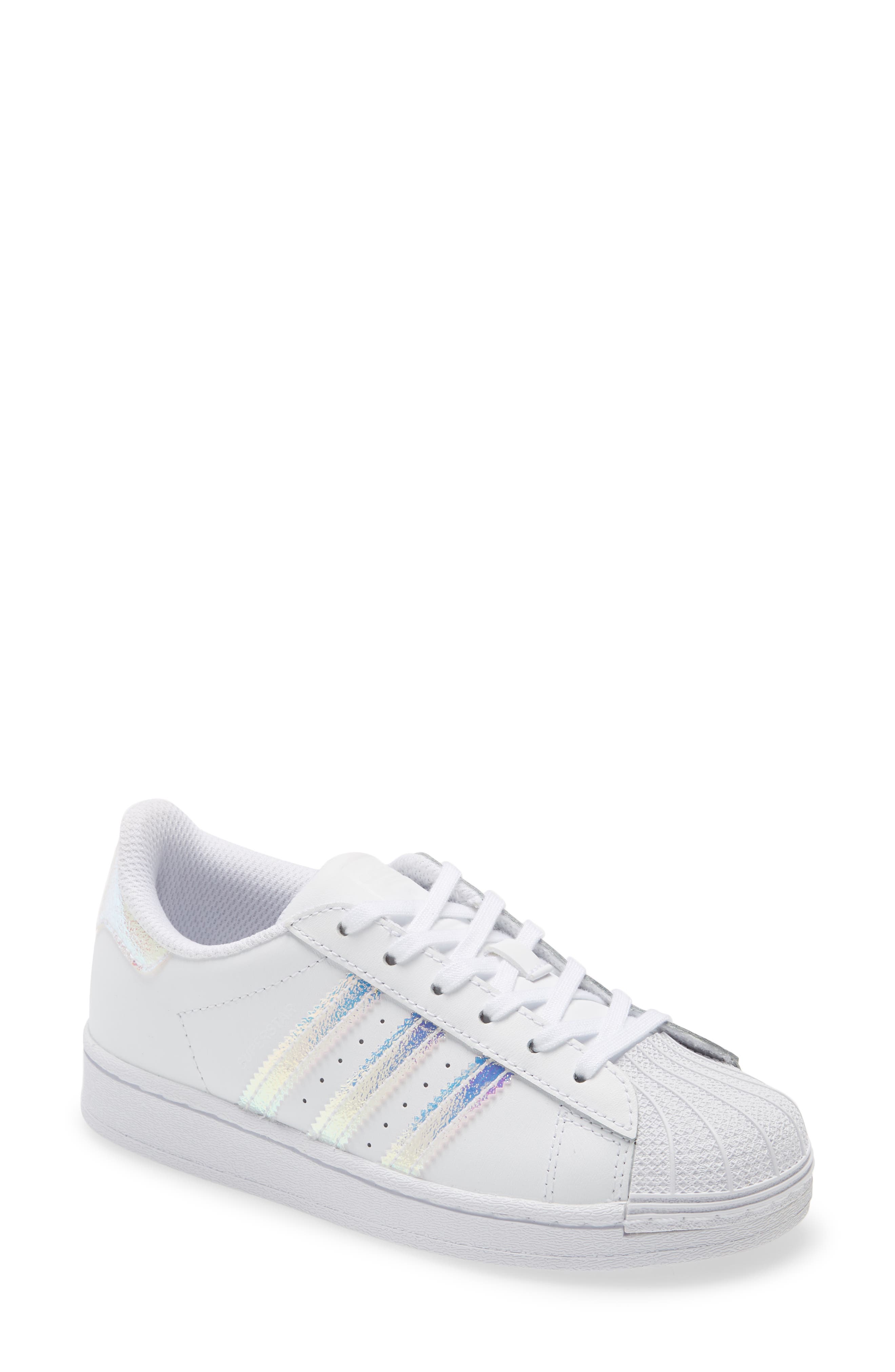 Kids' Superstar Sneaker, Main, color, WHITE/ WHITE/ WHITE