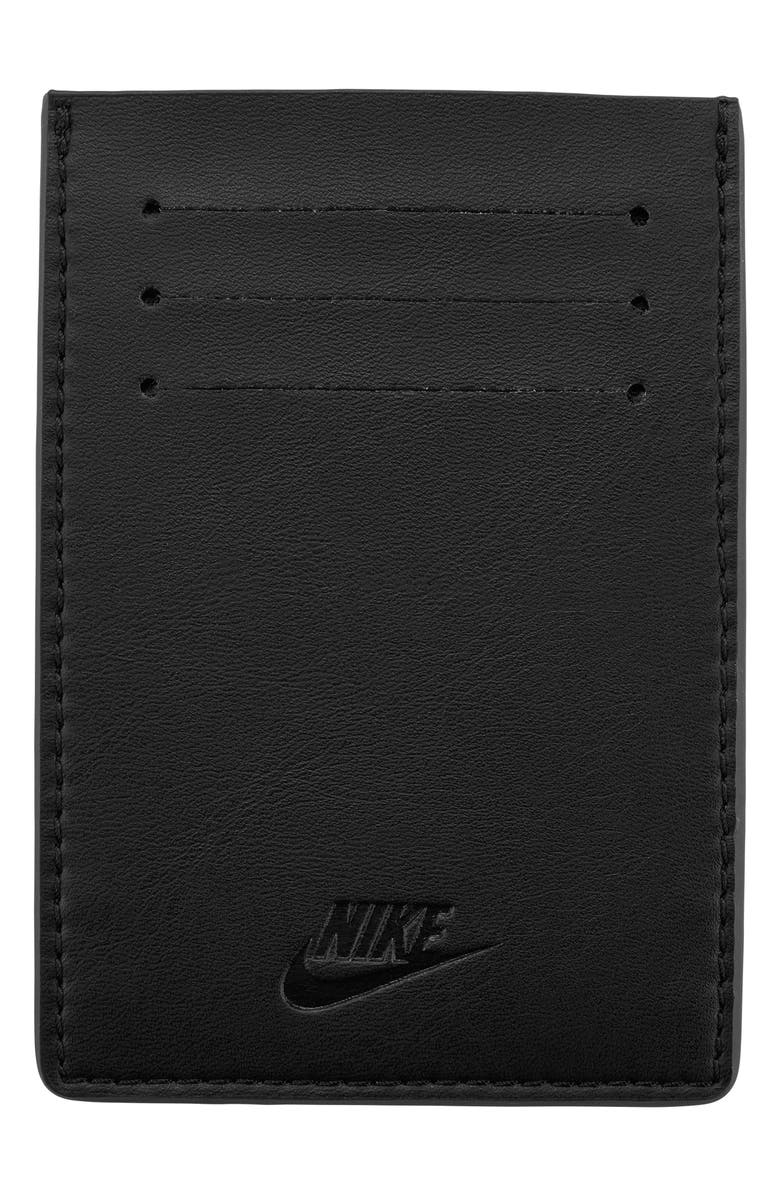 Nike Air Force 1 Card Case, Alternate, color, Black/ Black/ Black