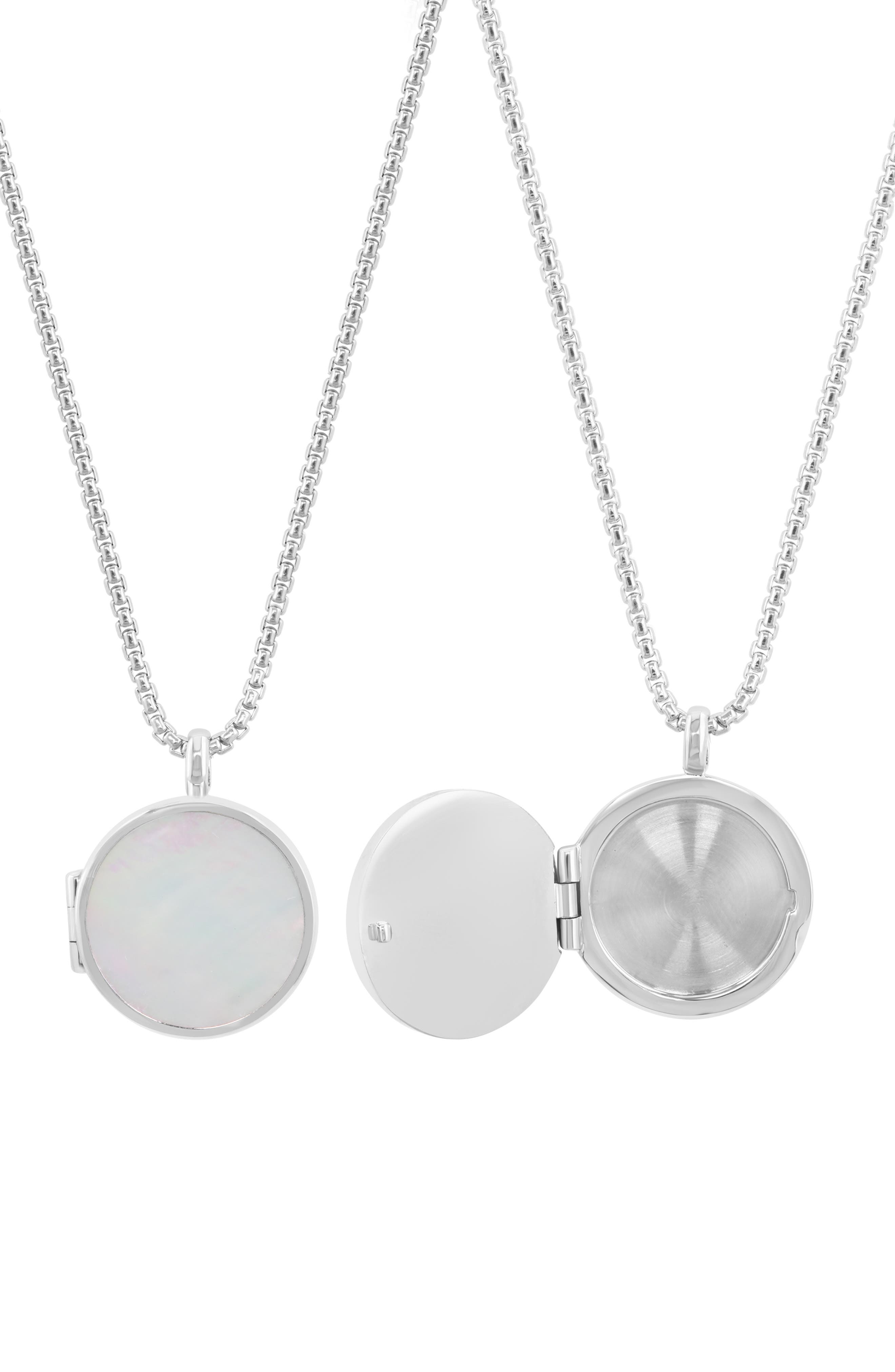 EFFY Mother-of-Pearl Locket Pendant Necklace