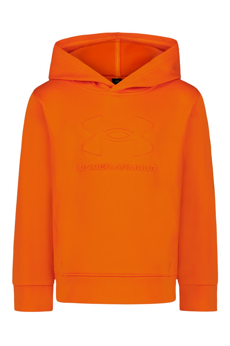 Kids' Logo Emboss Hoodie, Main, color, OUTRAGEOUS ORANGE