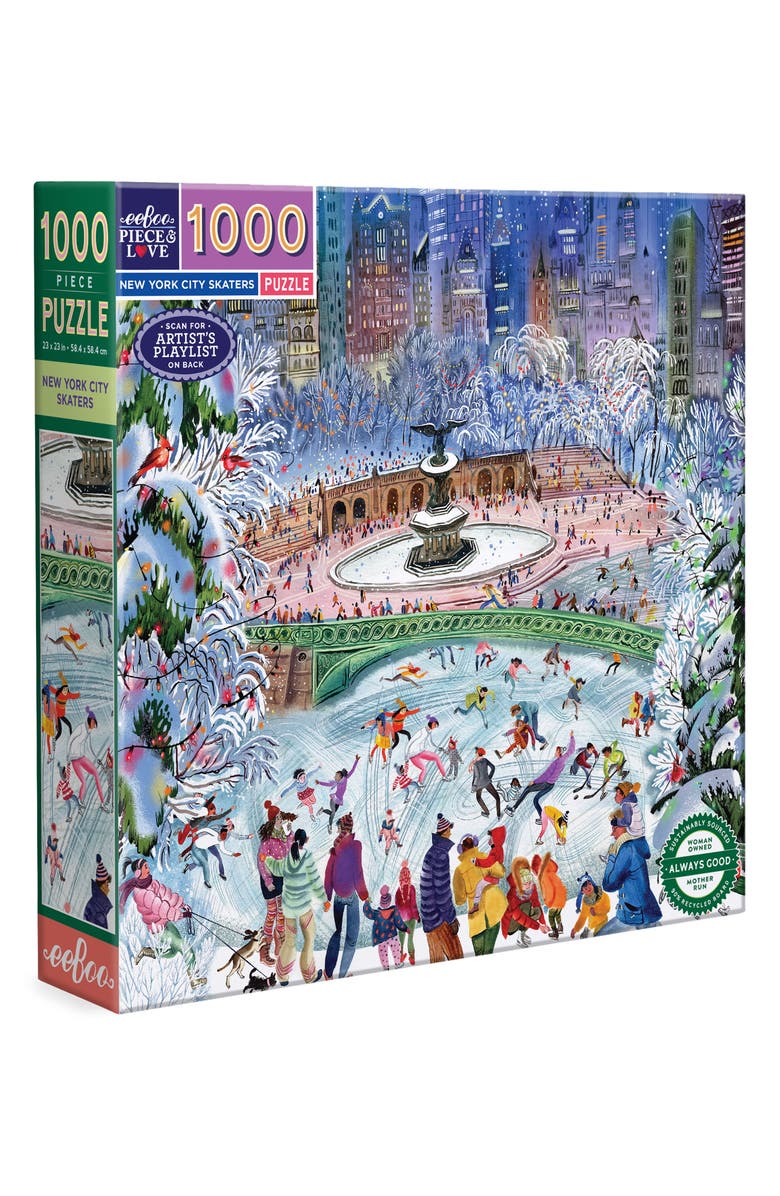 eeBoo New York City Skaters 1000-Piece Puzzle, Main, color, Multi