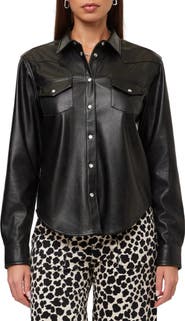 FIFTEEN TWENTY Anna Faux Leather Shirt