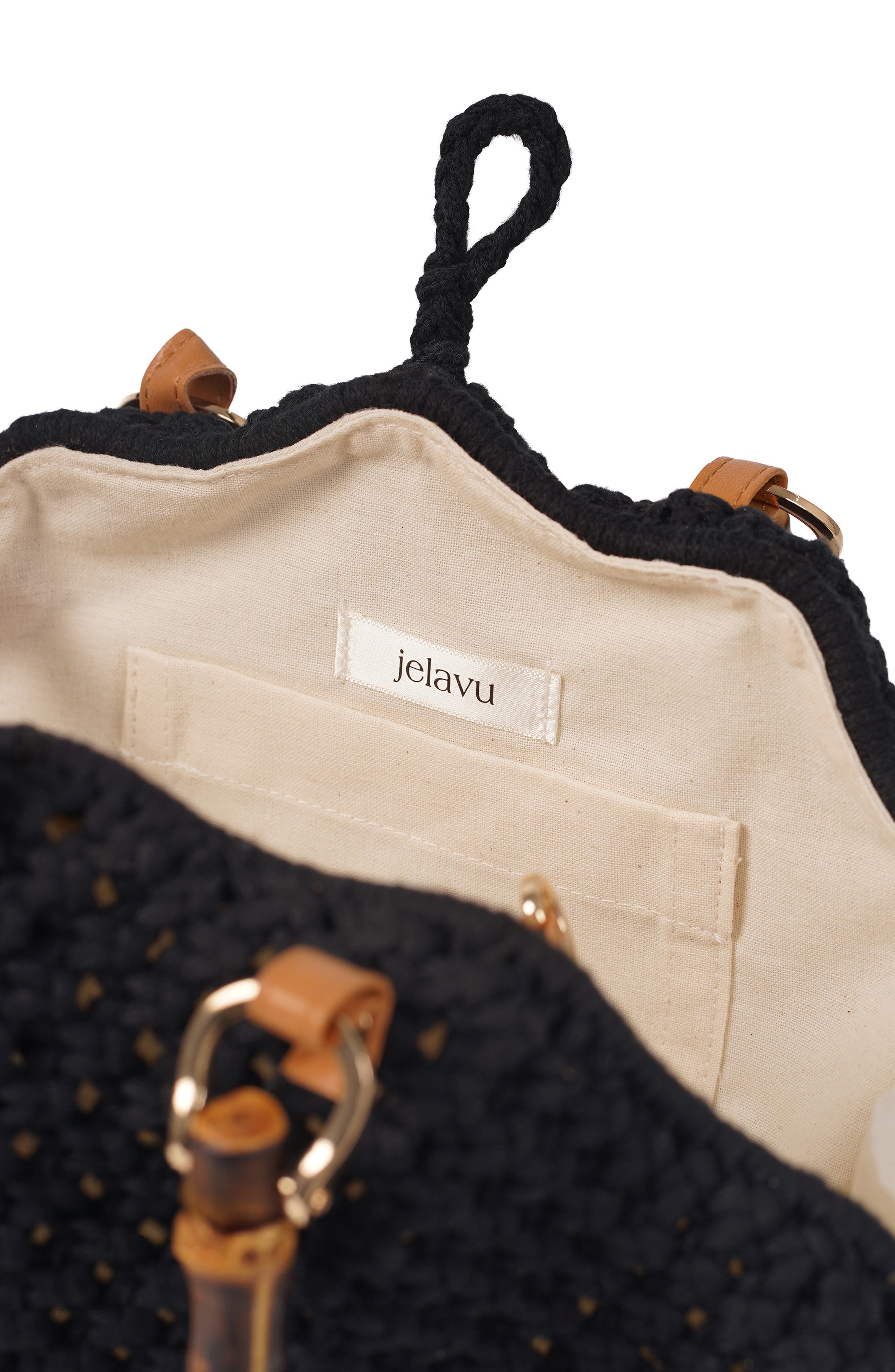 Crochet Shell Bag, Alternate, color, BLACK