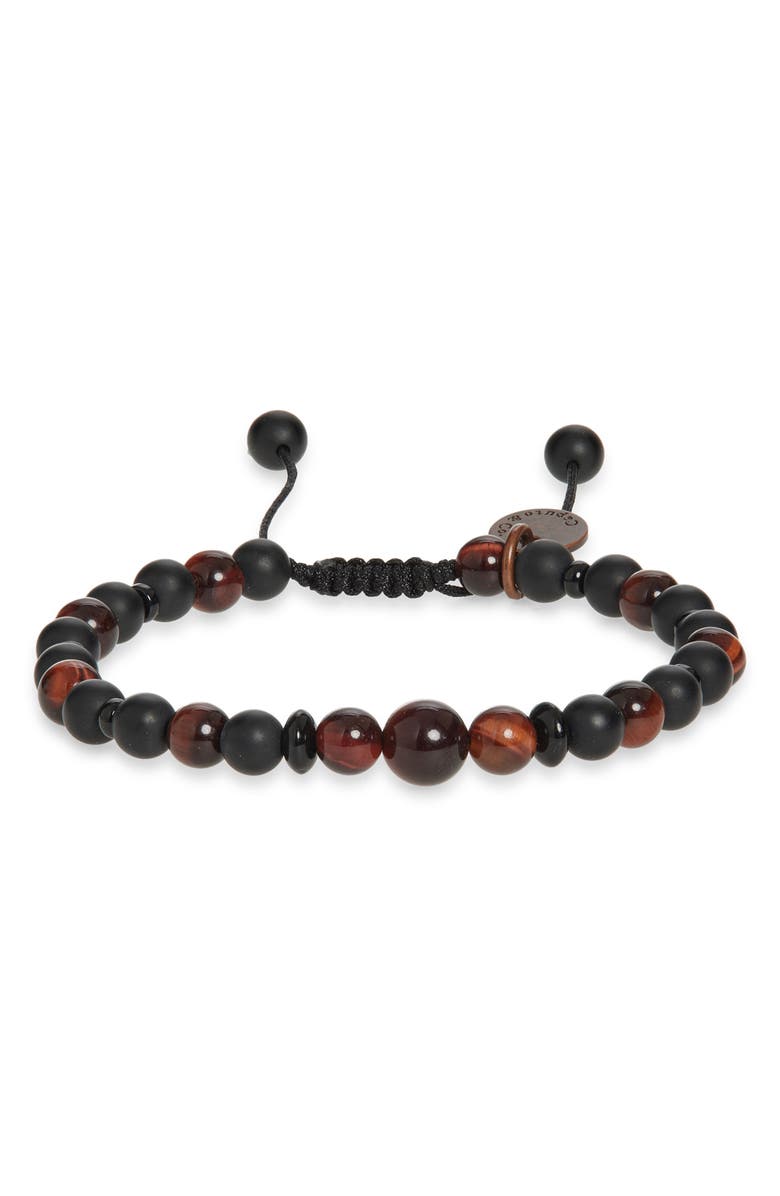 Caputo & Co. Men's Guardian Semiprecious Stone Bracelet, Alternate, color, Red Tiger Eye