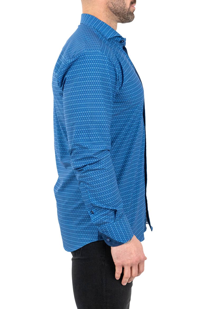 Einstein Stretch Spectecal Button-Up Shirt, Alternate, color, BLUE