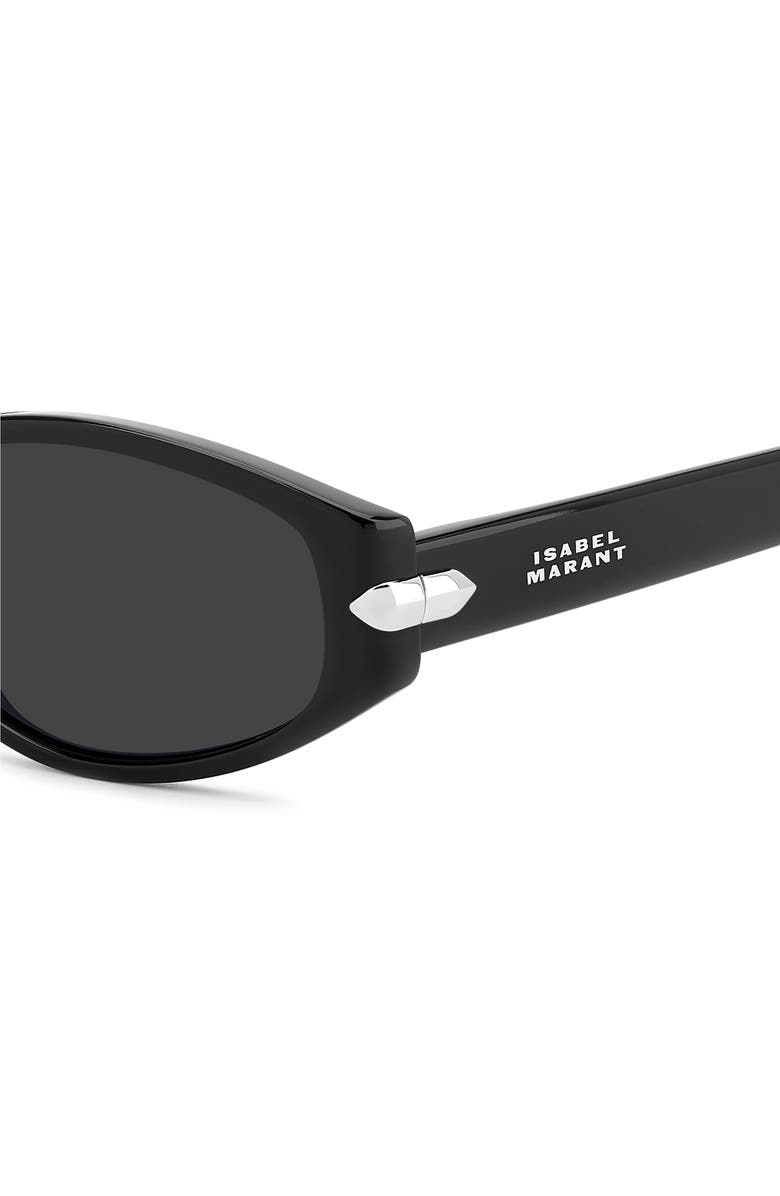 Isabel Marant 58mm Oval Sunglasses, Alternate, color, Black/ Grey
