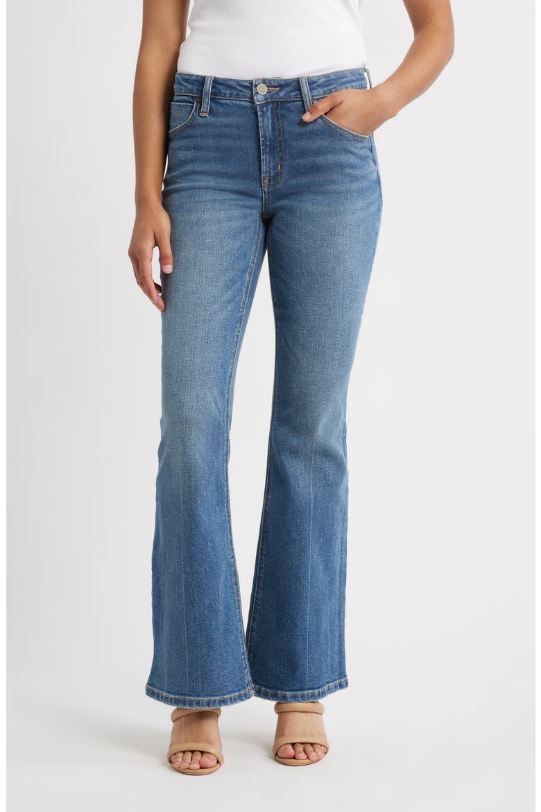 Eiffel Flare Jeans, Main, color, VINTAGE CREASE WASH