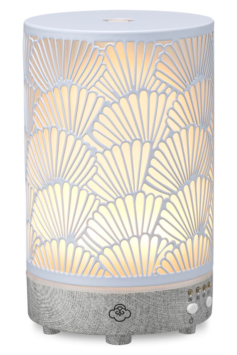 Shell Metal Ultrasonic Aroma Diffuser, Alternate, color, GREY