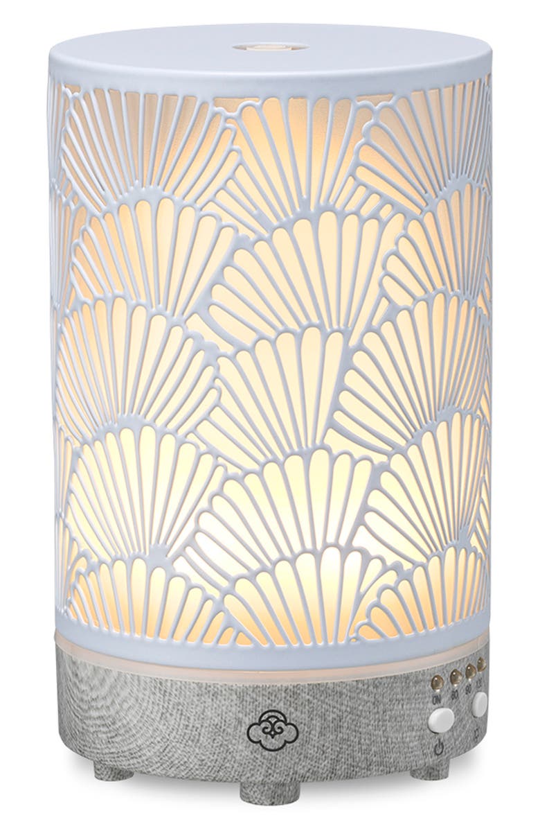 SERENE HOUSE Shell Metal Ultrasonic Aroma Diffuser, Alternate, color, Grey