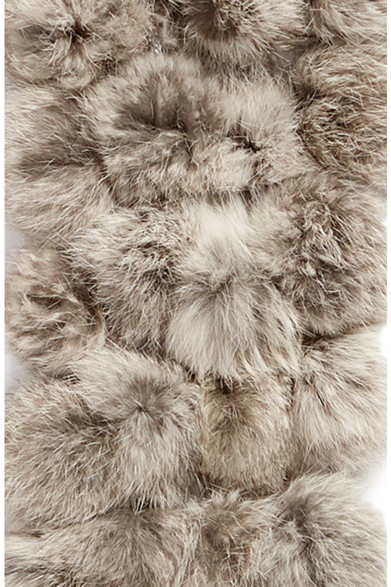Genuine Rabbit Fur Scarf, Alternate, color, GREY