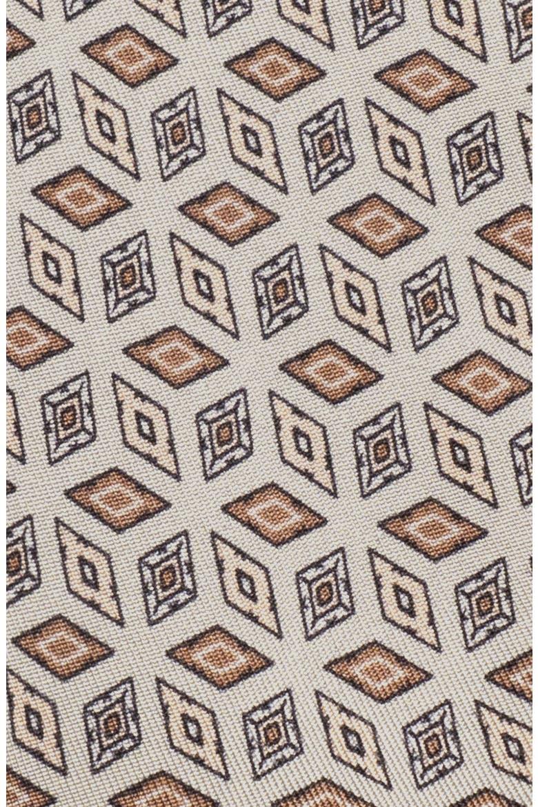 Crampton Geometric Silk Tie, Alternate, color, STONE