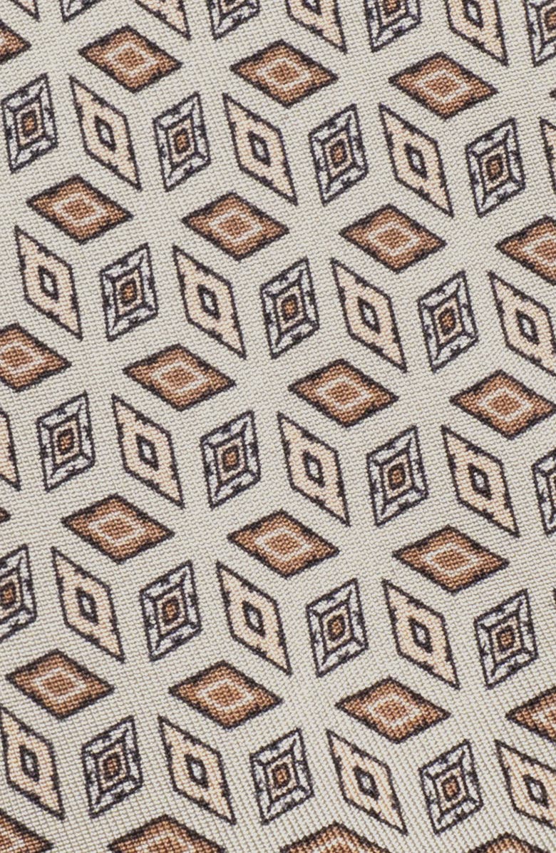 Jack Victor Crampton Geometric Silk Tie, Alternate, color, Stone