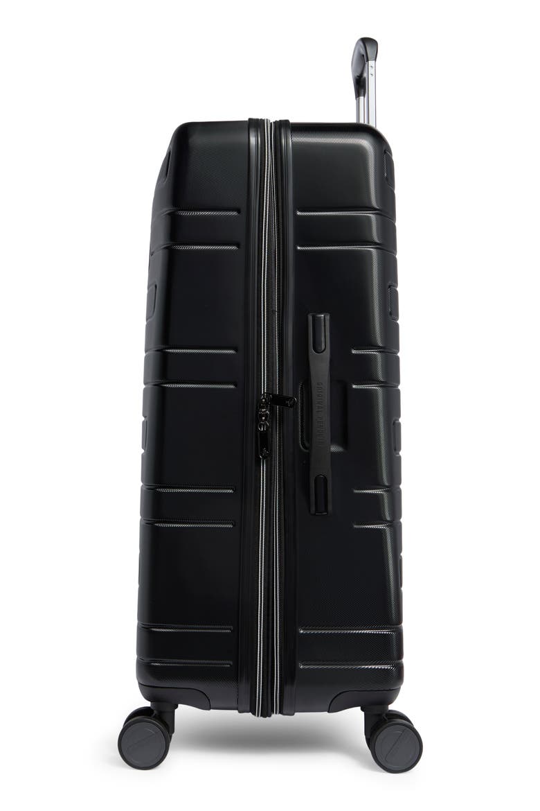 Prince Check 29 Inch Hardside Spinner Suitcase, Alternate, color, BLACK