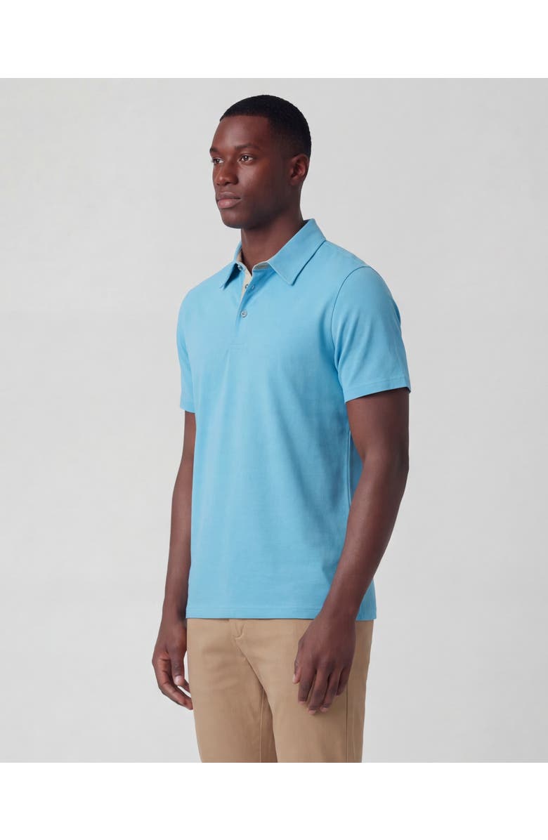Lords of Harlech Mens Knit Polo, Alternate, color, Teal