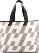 Pre-Owned Hermes Cabas H en Biais Tote Canvas with Leather 40