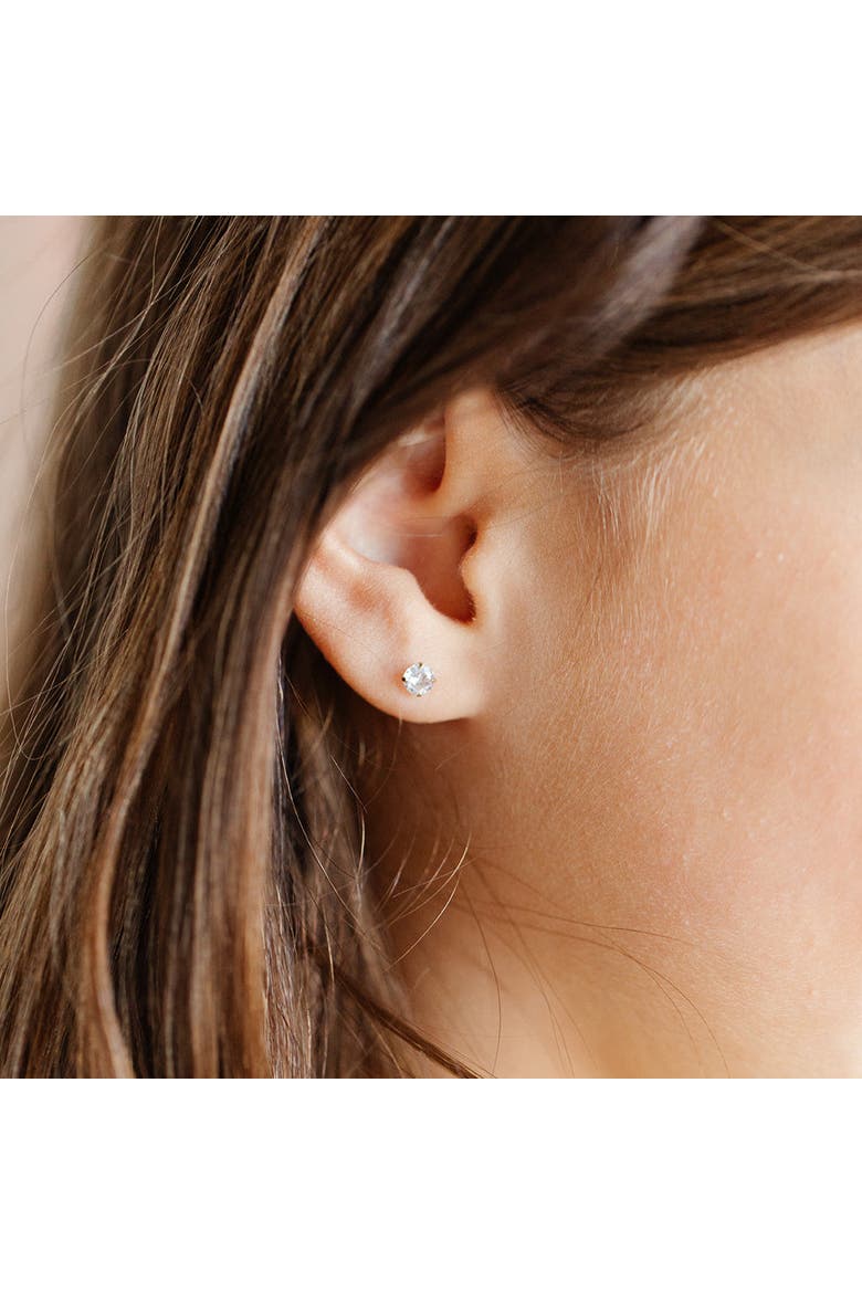 Diamond Stud Earrings, Alternate, color, Gold