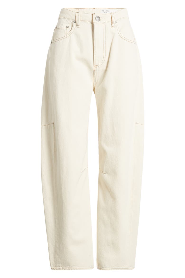 Charlie Organic Cotton Barrel Jeans, Alternate, color, ECRU