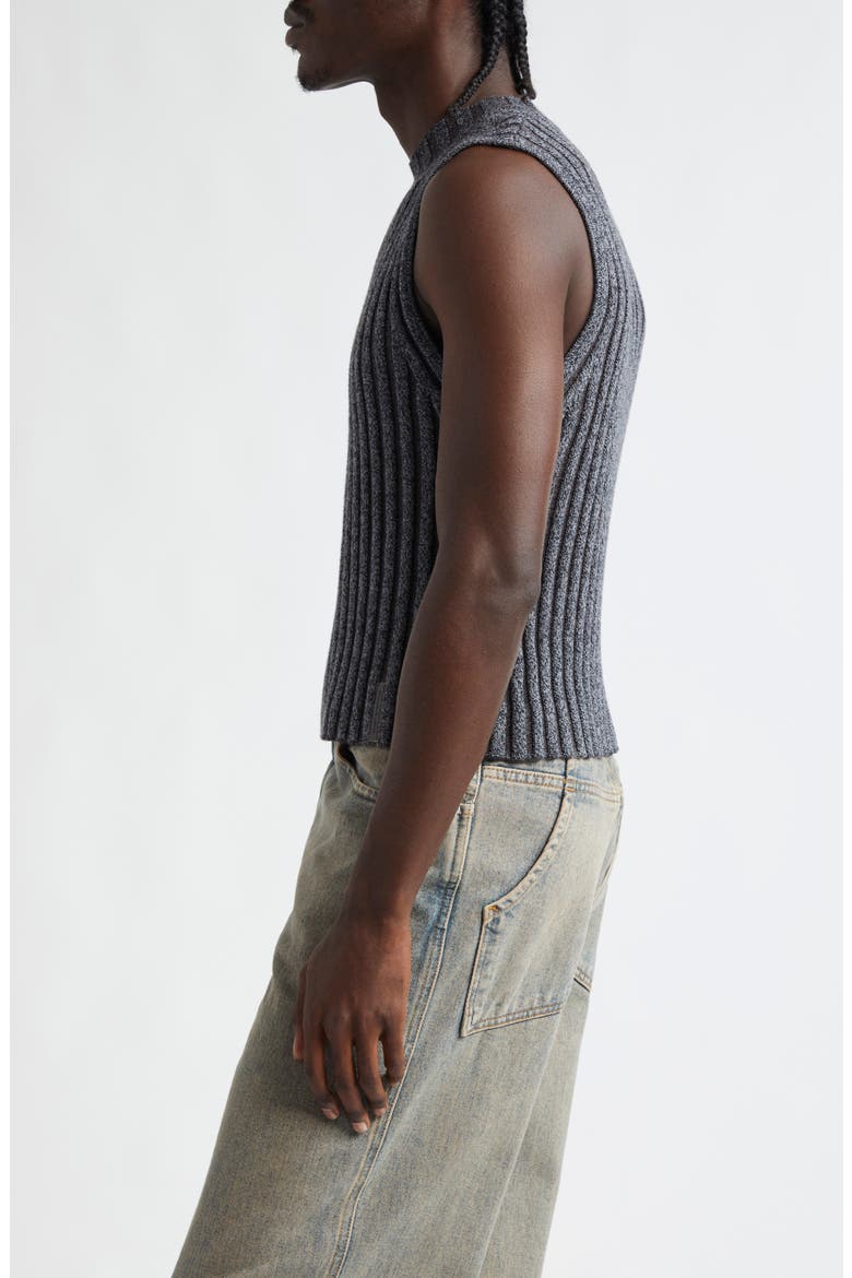 Keyboard Stripe Sweater Vest, Alternate, color, CARBON