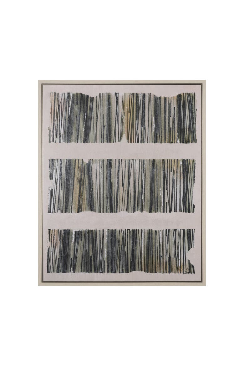 Strand by  Studio a Hand Embellished Textured Framed Canvas, Main, color, Beige