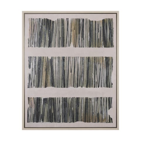 Strand by  Studio a Hand Embellished Textured Framed Canvas