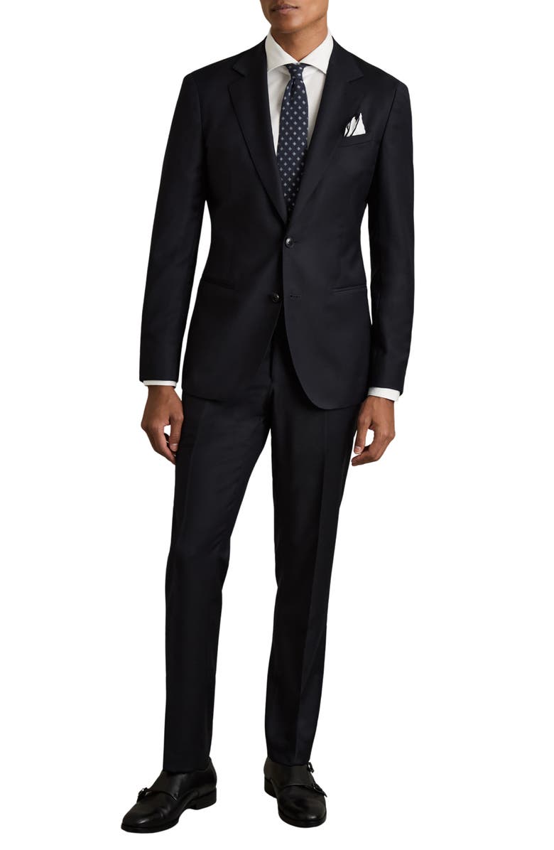 Reiss Aspire Navy Wool Suit Jacket, Alternate, color, 
