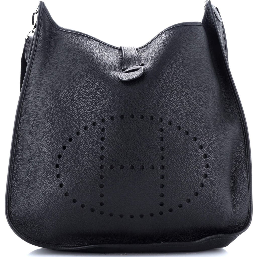 Pre-owned Hermes Hermes Evelyne Bag Gen Iii Clemence Tgm In Black