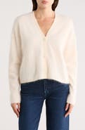 Nordstrom Brushed Cashmere V-Neck Cardigan