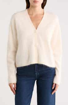 Nordstrom Brushed Cashmere V-Neck Cardigan