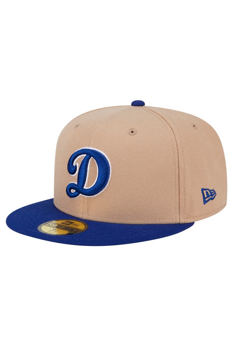 Men's New Era Khaki Los Angeles Dodgers 59FIFTY Fitted Hat, Main, color, Khaki