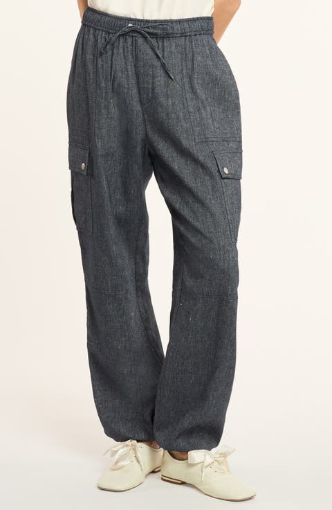 Crislin Linen & Cotton Cargo Jogger