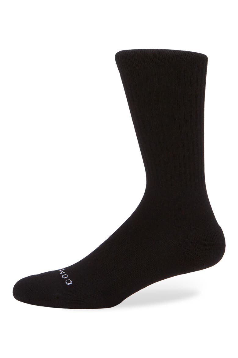 3-Pack Cotton Blend Crew Socks, Alternate, color, BLK