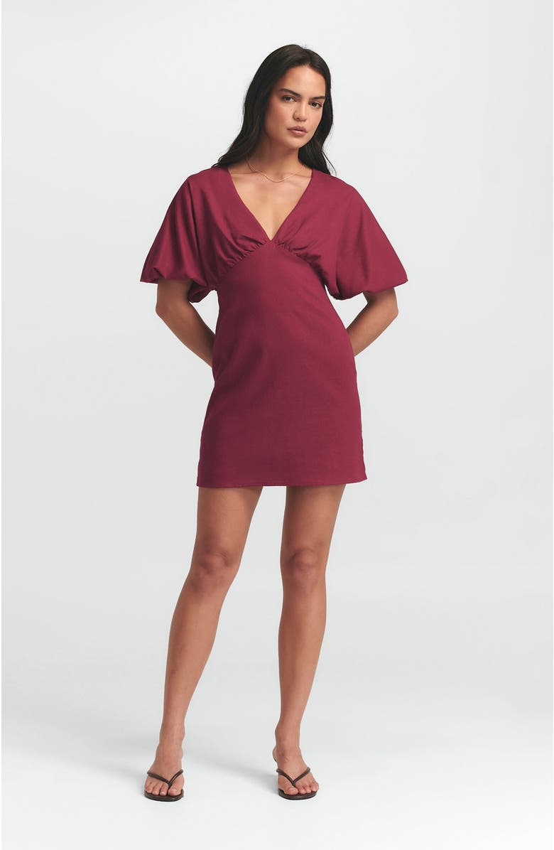 ST MRLO Palm Mini Dress, Alternate, color, Burgundy