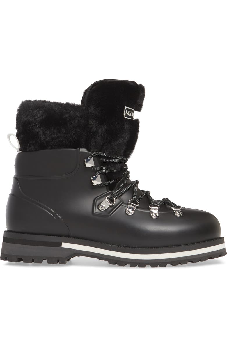 MICHAEL Michael Kors Lanis Faux Fur Trim Waterproof Lace-Up Boot, Alternate, color,