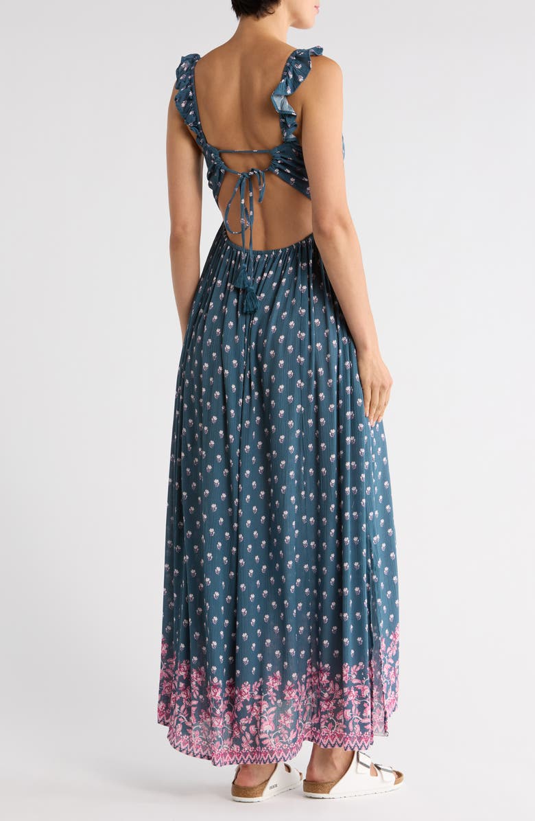 Amuse Society Shanti Maxi Dress, Alternate, color, Teal