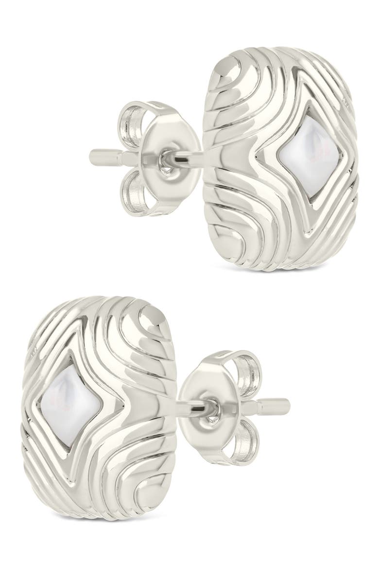 Fiorella Bloom Stud Earrings, Alternate, color, SILVER