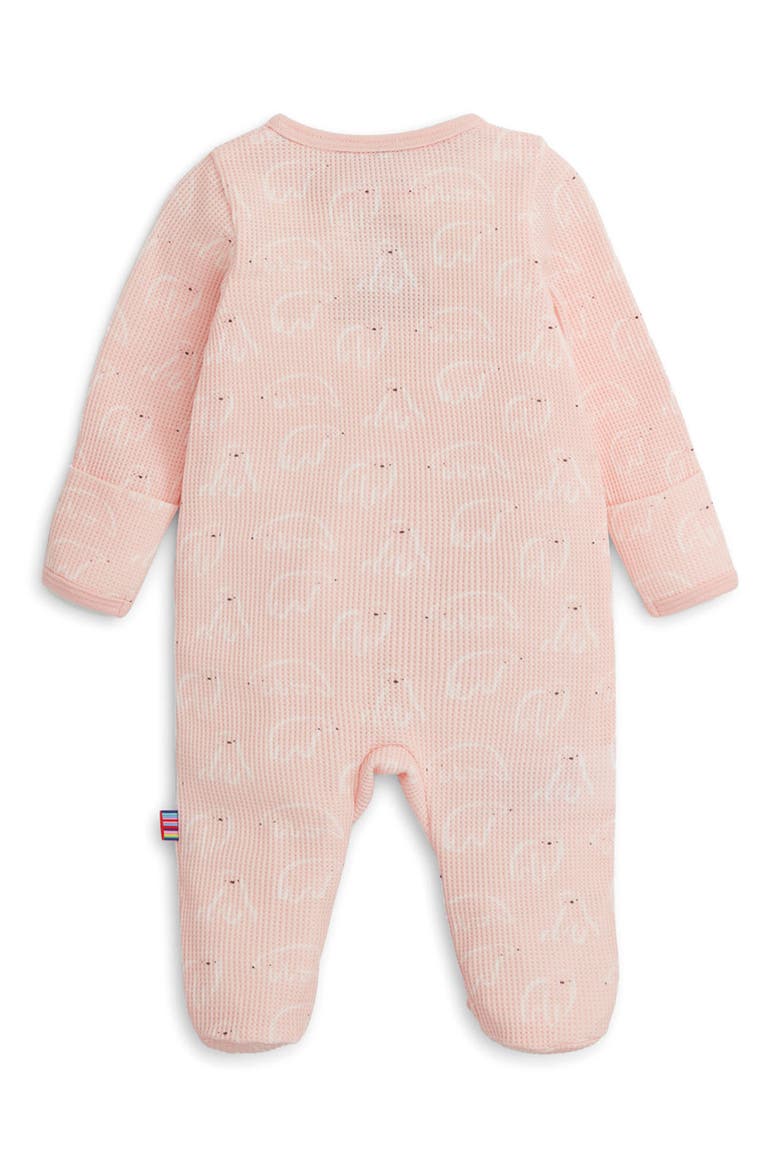 Pink Polaris Waffle Knit Magnetic Closure Footie, Alternate, color, PINK