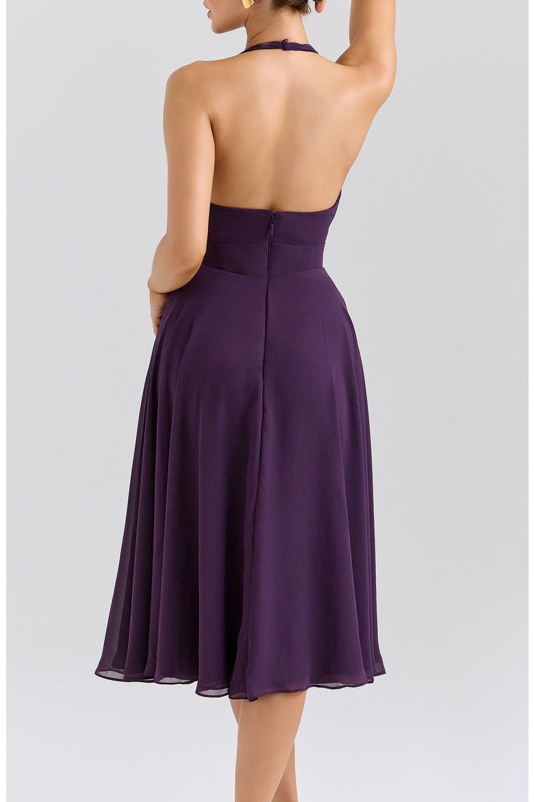 georgette halter cocktail dress Solada Georgette Halter Dress (Women)