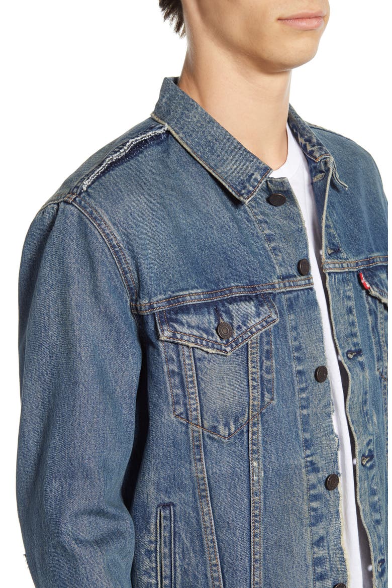 Levi's® Denim Trucker Jacket, Alternate, color, SAVAGE - DX