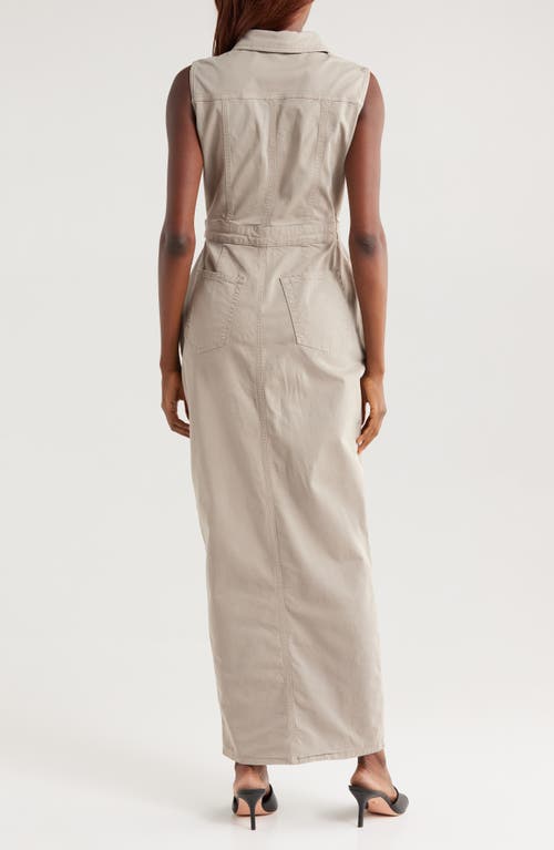 GOOD AMERICAN GOOD AMERICAN FIT FOR SUCCESS TWILL MAXI DRESS 