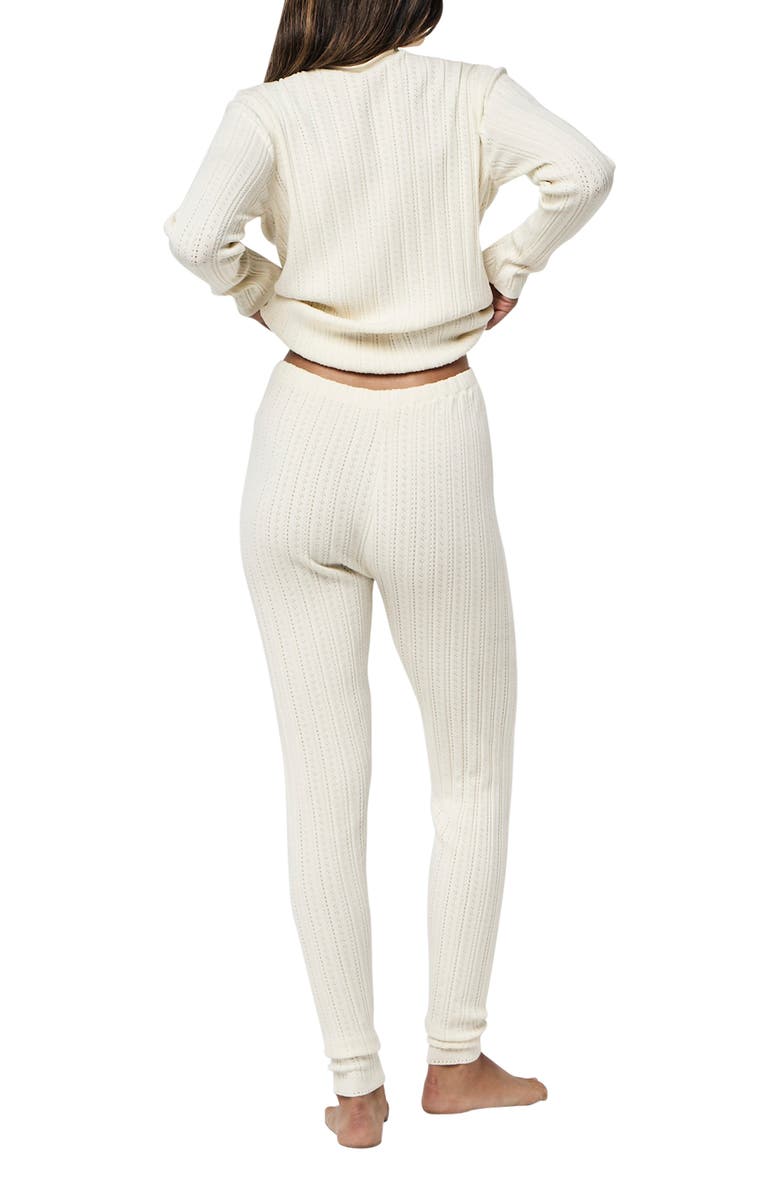 Papinelle Pointelle Pajamas, Alternate, color, Ecru